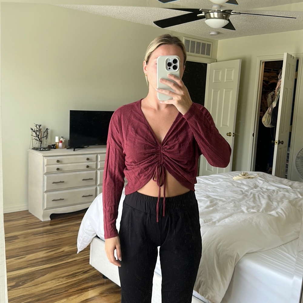 Tie front top